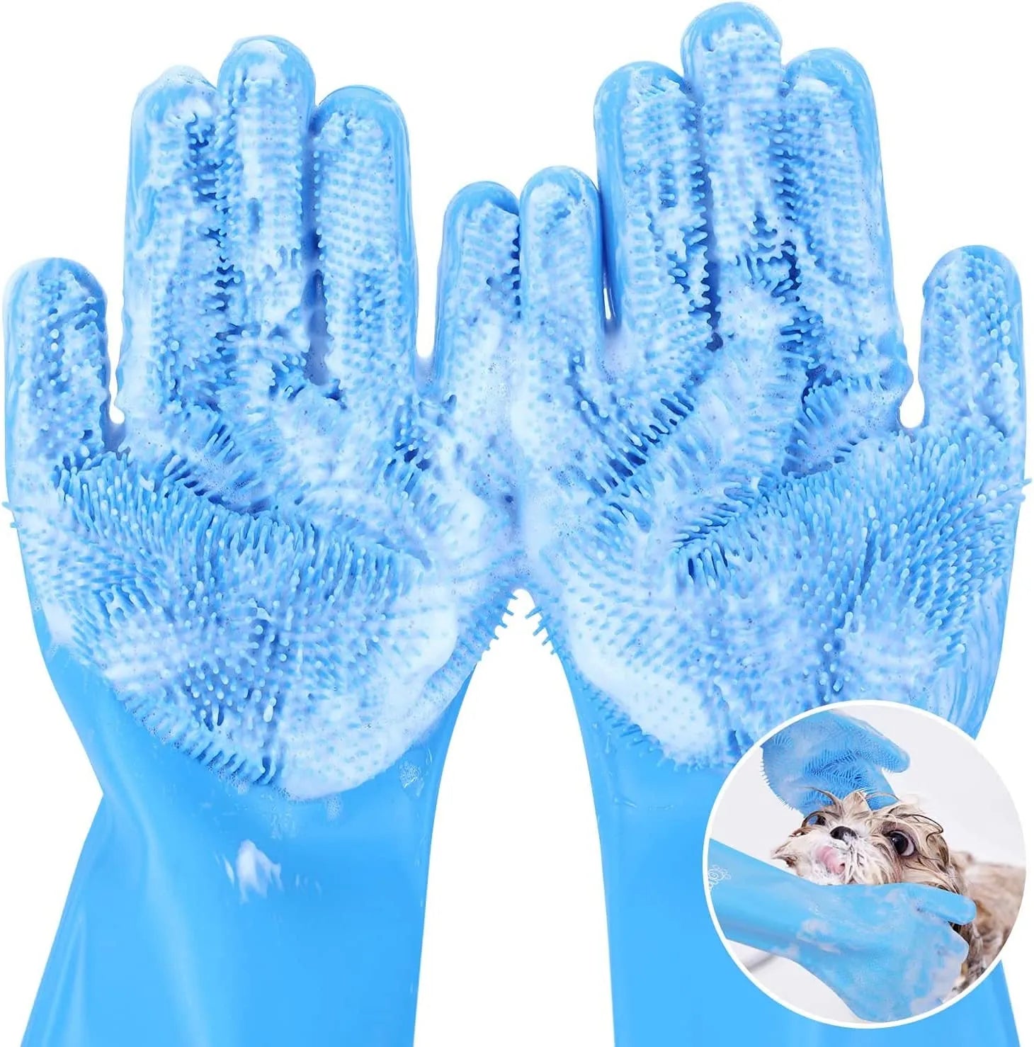 Pet Grooming Bathing Gloves